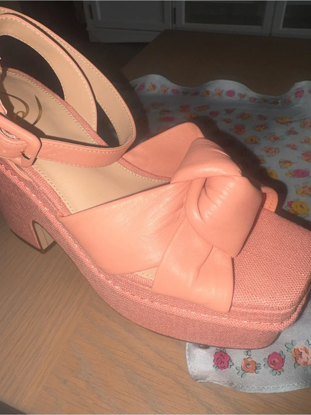 Sam Edelman Coral Knotted Platform Slingback Sandals EXCELLENT CONDITION  7 1/2